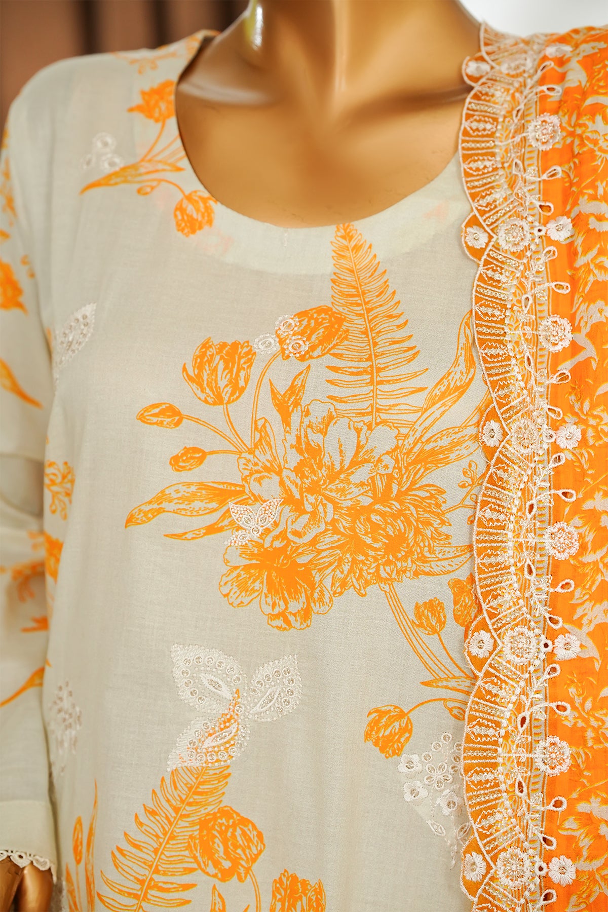 Printed & Embroidered Lawn 3-Pc Suit