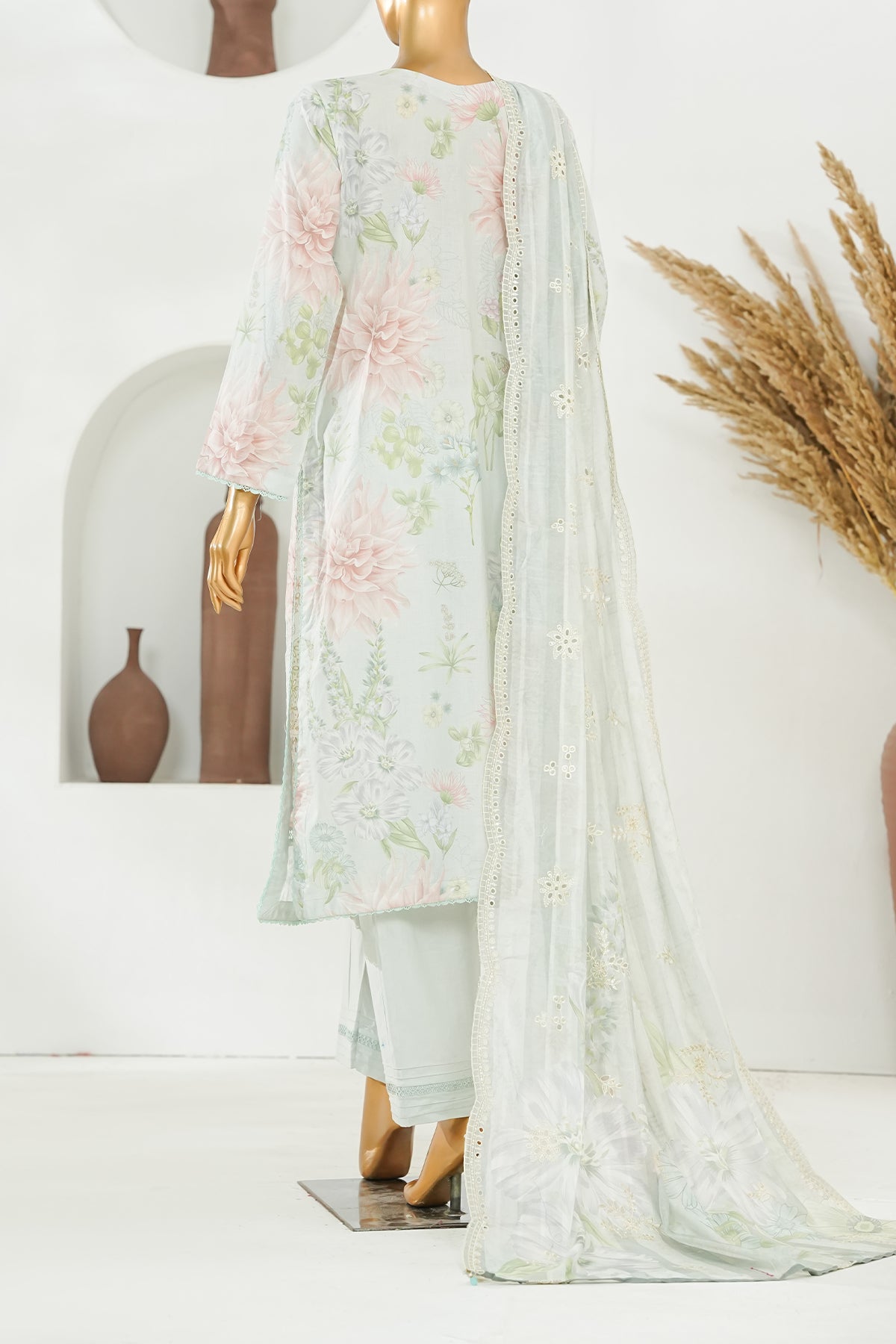 Printed & Embroidered Lawn 3-Pc Suit