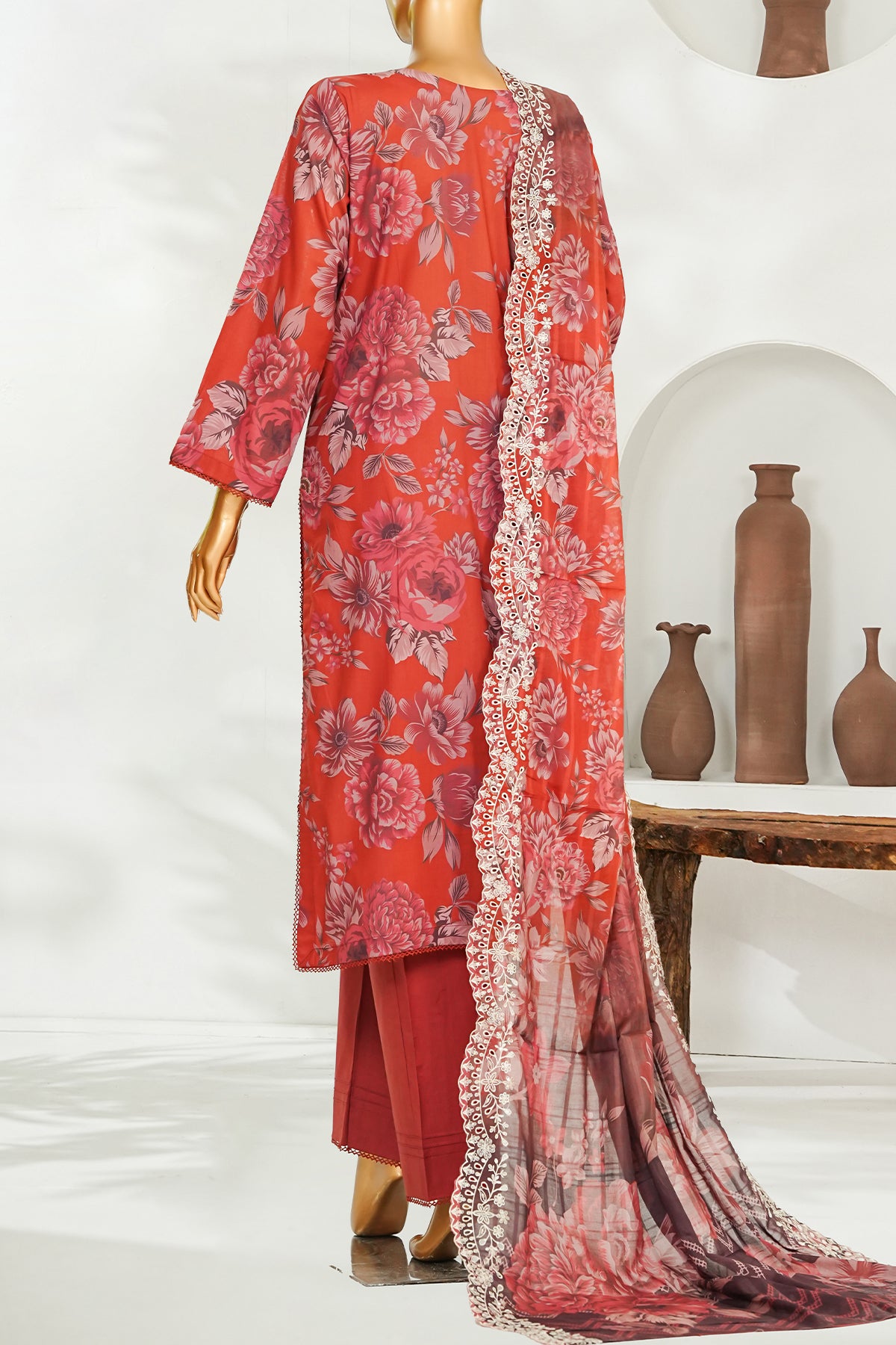 Printed & Embroidered Lawn 3-Pc Suit